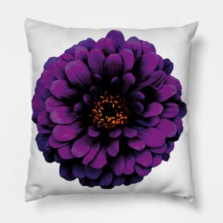 Purple Dahlia Flower Pillow