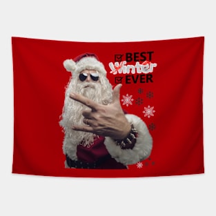 BEST WINTER EVER with a Snowflakes Tapestry