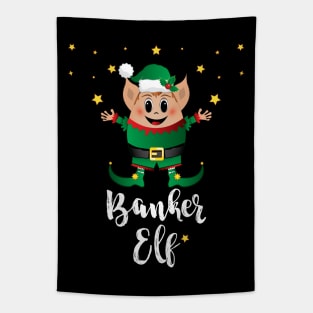 Banker Elf Christmas Elves Xmas Matching Family Group Tapestry