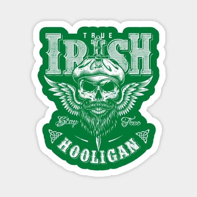 Irish Hooligan St Patricks Celtic Distressed Magnet by redbaron_ict