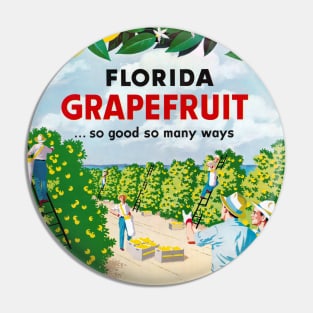 Florida Grapefruit 1930s Vintage Advertising Poster Pin