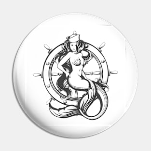 Beauty Mermaid and Steering Wheel Pin