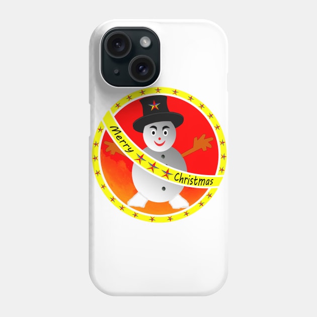 Snowman star of december two Phone Case by Nicolas5red1