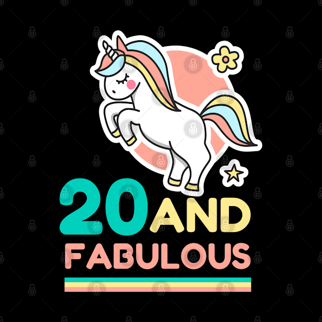 Unicorn Birthday 20 And Fabulous by Funkrafstik