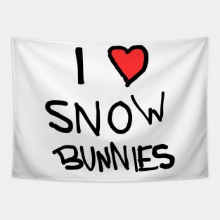 I HEART SNOW BUNNIES Tapestry