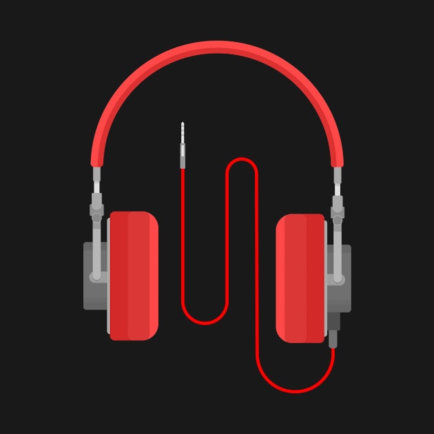 Red headphones by Mihahanya