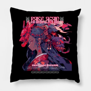 raise again anime girl with mask Pillow