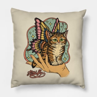 Little Kittenfly Pillow