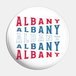 TEXT ART USA ALBANY Pin