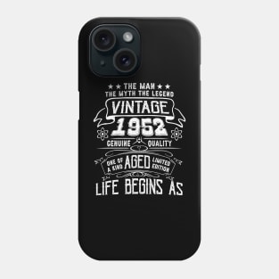 Mens 70 Year Old Gifts Vintage 1952 Man Myth Legend 70th Birthday Phone Case