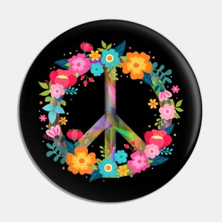 Peace Love Hippie Costume Tie Die 60s 70s Pin