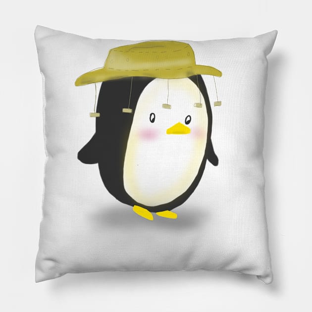 Aussie penguin Pillow by Charlotsart