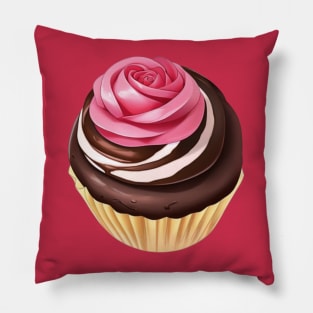 Rose and Chocolate Cupcake Pillow