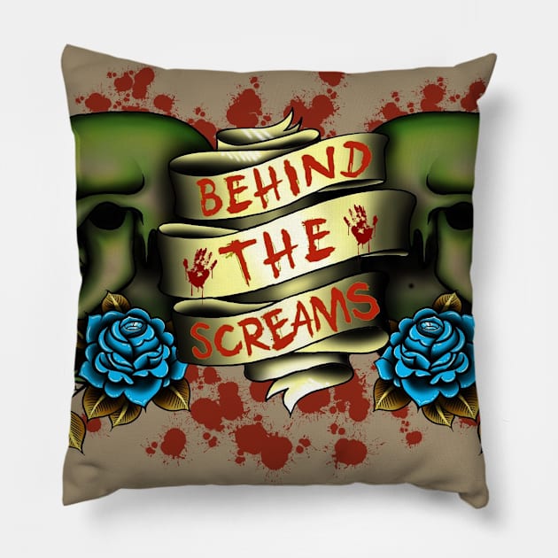 2021 Skull Logo Pillow by Behind The Screams Podcast