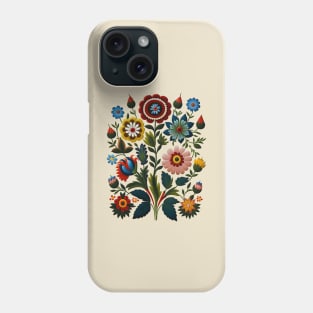 Folk Art Flowers Phone Case