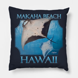 Makaha Beach Hawaii Manta Rays Sea Rays Ocean Pillow