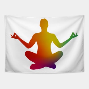 Tie Dye Meditation in Lotus Yoga Tapestry