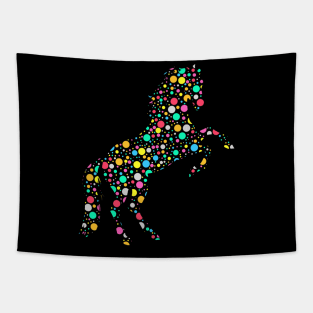 Colorful Polka Dot Horse International Dot Day Tapestry