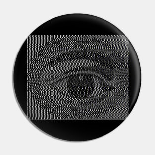 Vintage Psychedelic Eye Illustration Pin