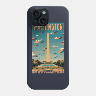 A Vintage Travel Art of Washington DC - US Phone Case