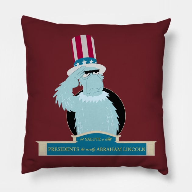 Hall of Presidents - Sam Eagle Pillow by magicskyway