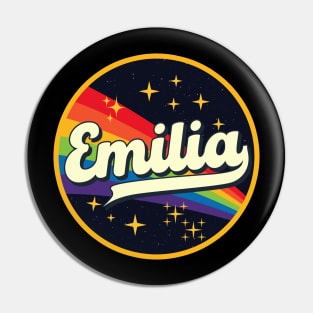 Emilia // Rainbow In Space Vintage Style Pin