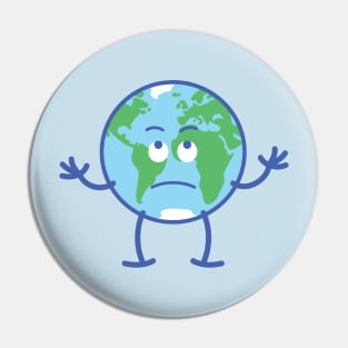 Planet Earth feeling fed up and rolling eyes as a way to protest Pin