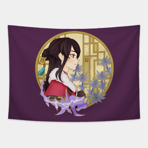 Beidou, Genshin Impact Tapestry by Kuroi Kitsune