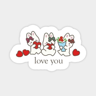 Love you bunnies Magnet