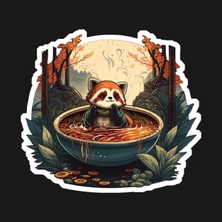 Red Panda Ramen Hot Spring T-Shirt