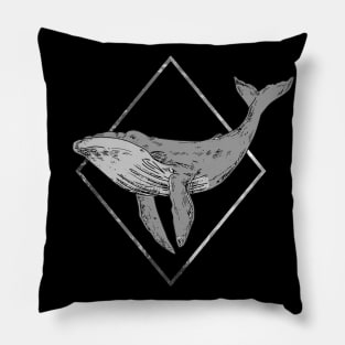 Gray Blue Whale Pillow