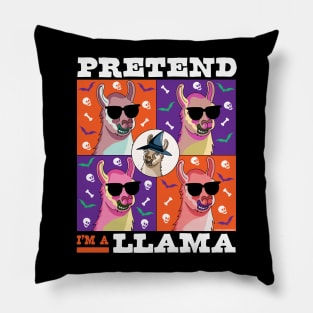 Pretend I'm a Llama Halloween Costume Lazy Easy Pillow