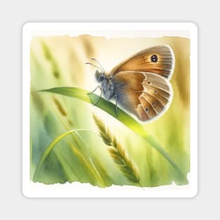 Pop Small Heath - Watercolor Butterfly Magnet