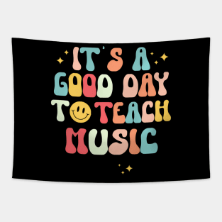 Its A Good Day To Teach Music Groovy Retro Music Teacher Tapestry