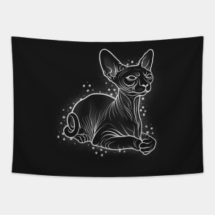 Black Sphynx Cat Tapestry