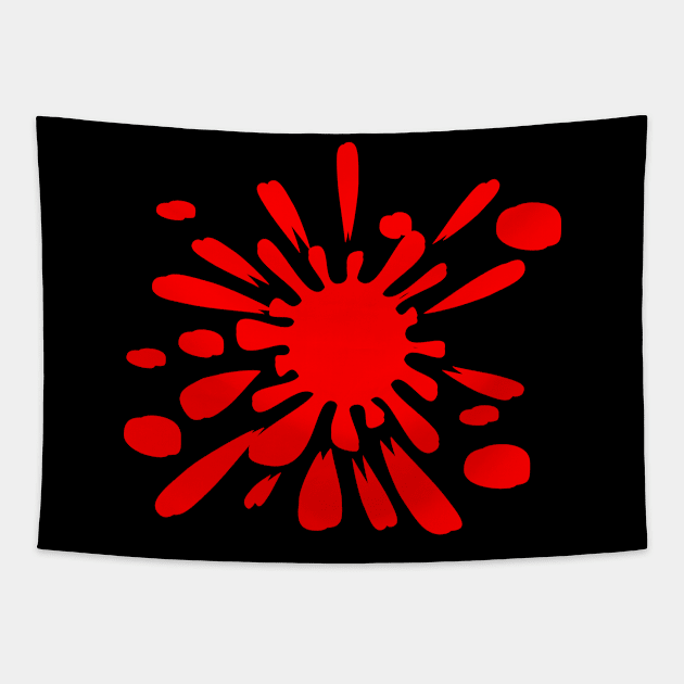 Splat - Red Tapestry by Boo Face Designs