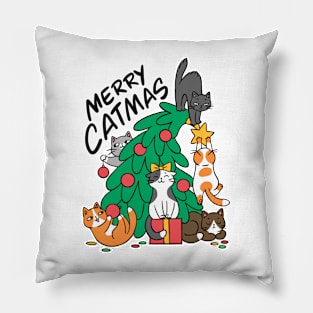 Merry Catmas Pillow