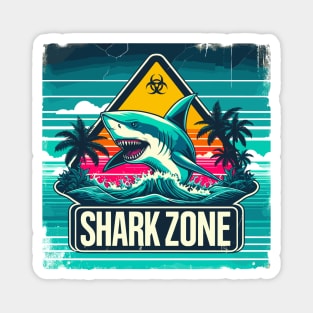 Shark zone warning Magnet