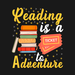 Reading Adventure Library Student Teacher Book School T-Shirt