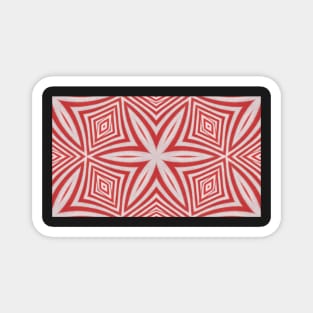 Red and white Sea star pattern Magnet