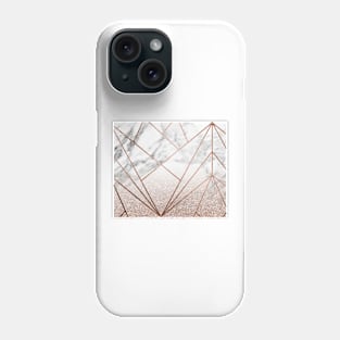 Rose glitter rising geo Phone Case