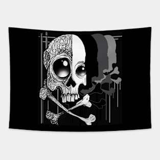 Skullandbones shadows Tapestry