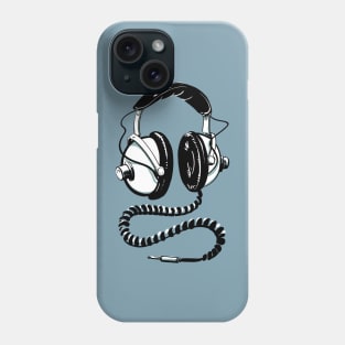 Huge vintage headphones illustration Phone Case