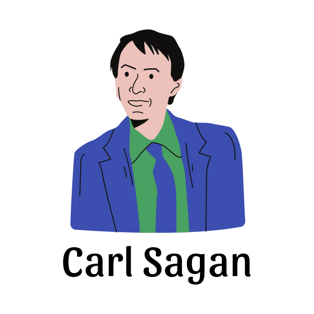 Carl Sagan Portrait Design by WrittersQuotes