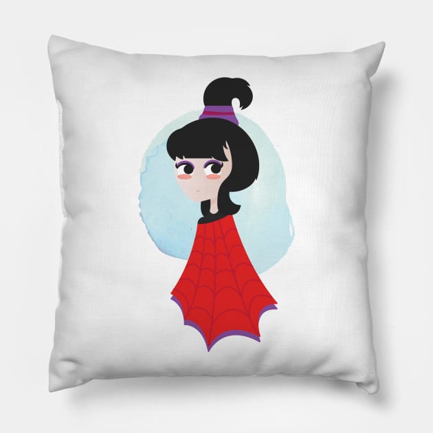 Lydia Deetz Pillow by Nadia D