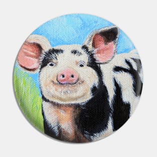 Happy Pig Painting Pin