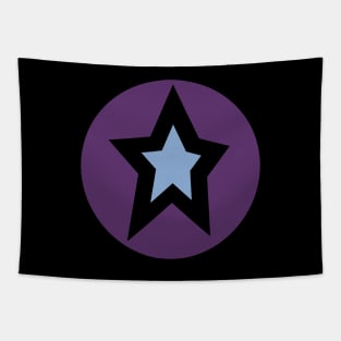 Blue Star Purple Circle Graphic Tapestry