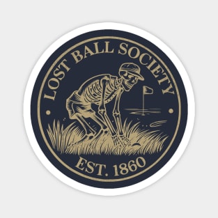 Lost Ball Society – Funny Golfer Skeleton Design (Light Version) Magnet