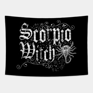 Scorpio Zodiac sign Witch craft vintage distressed Horoscope Tapestry