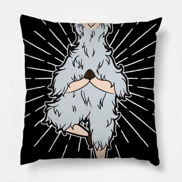 Yoga Design Lama Namaste Pillow by MikeHelpi